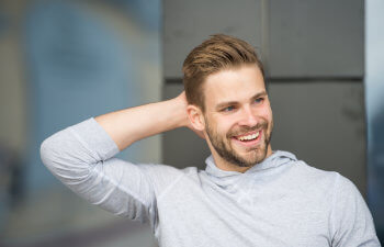 confident laughing man